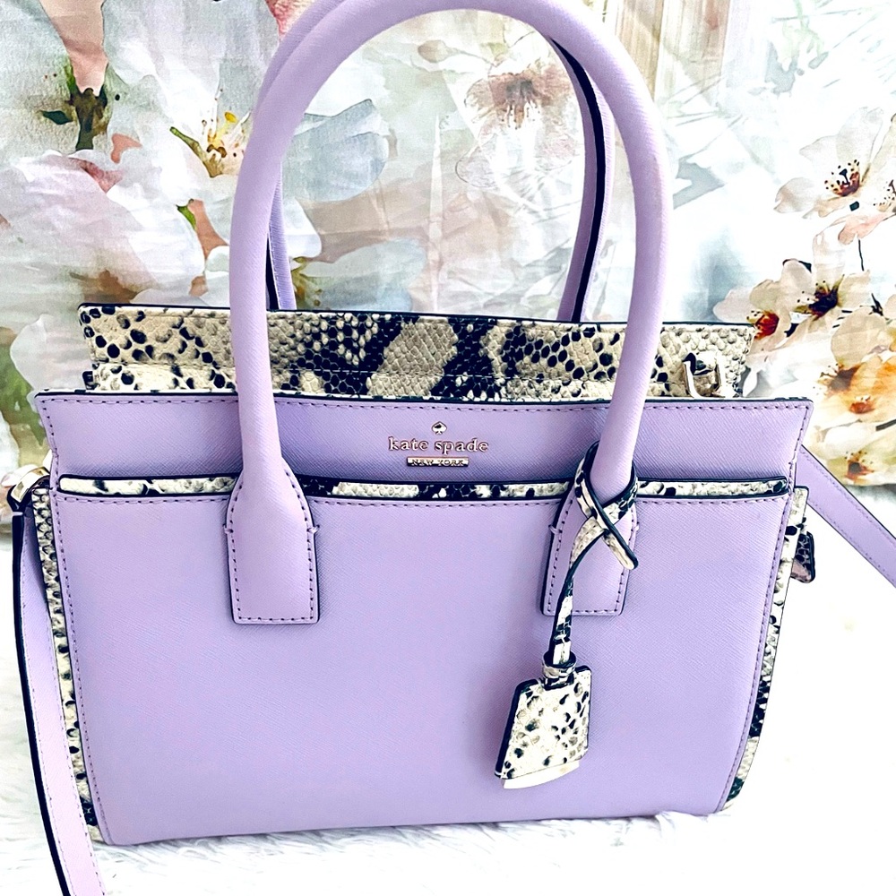 Kate Spade Boutique Bag in Lavender and Snakeskin